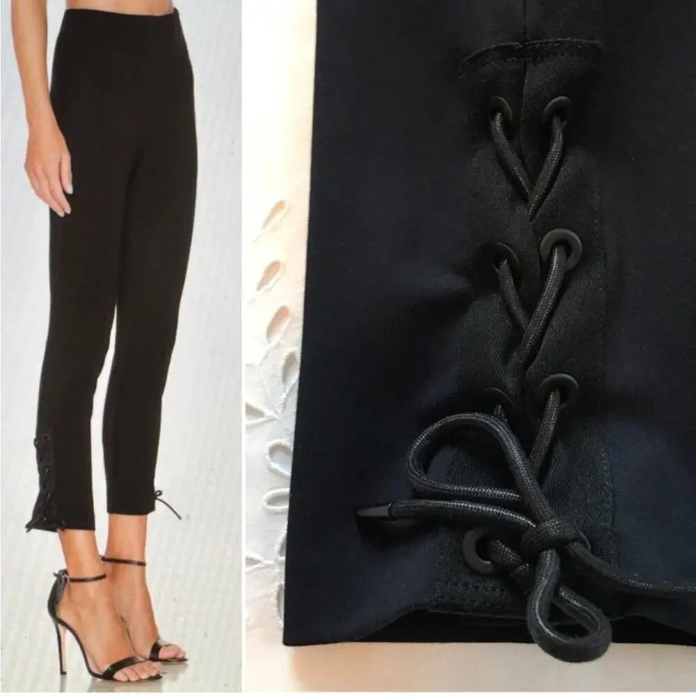 Rag & Bone Simone Lace Up Pants in Navy Blue - Size 10